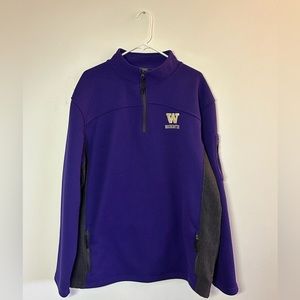Washington Huskies 1/4 Zip Pullover Fleece Sweater Size XXL